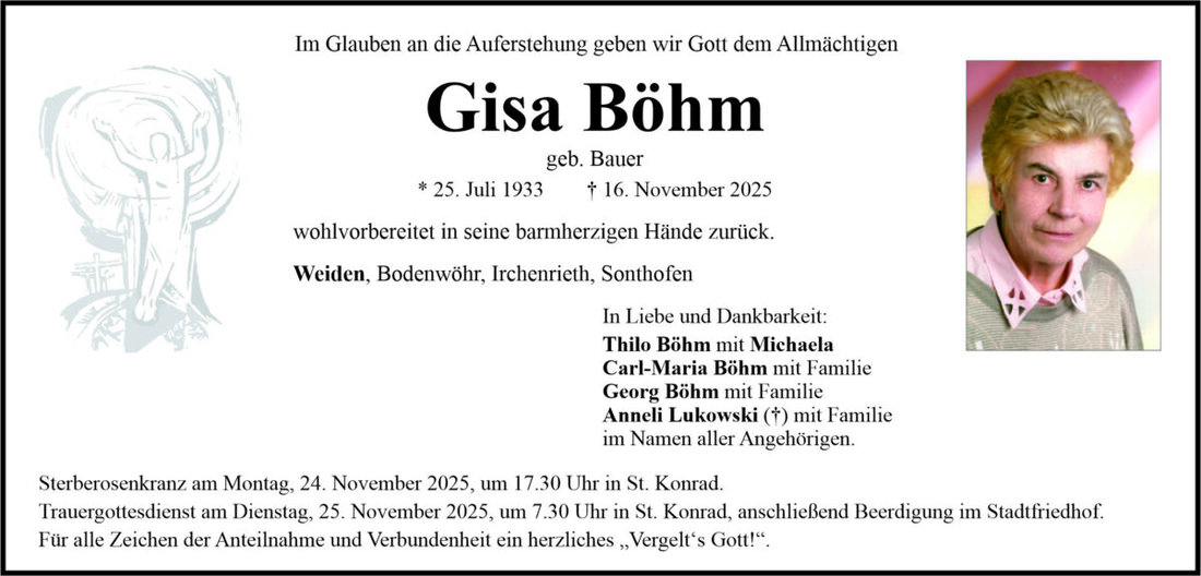 Begleitet durch: Bestattung Bauer - Weiden