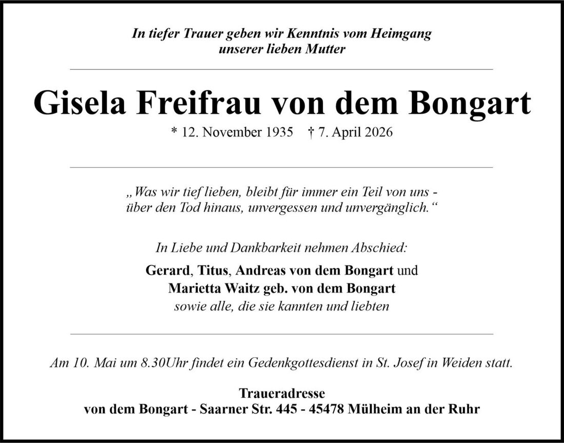 Begleitet durch: Bestattung Bauer - Weiden