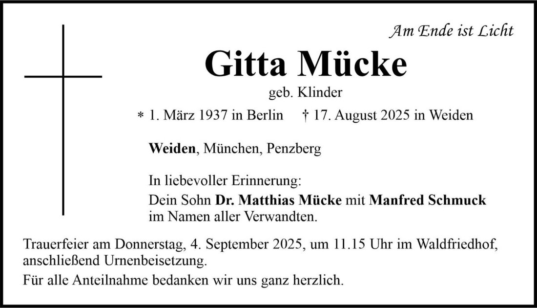 Begleitet durch: Bestattung Bauer - Weiden