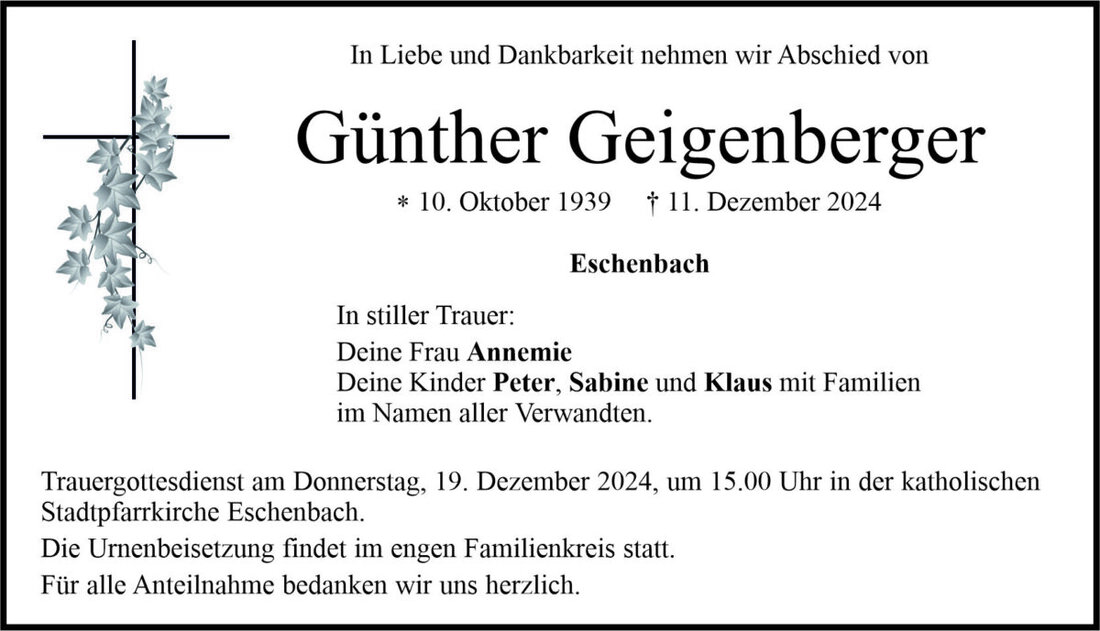 Begleitet durch: Bestattung Bauer - Weiden