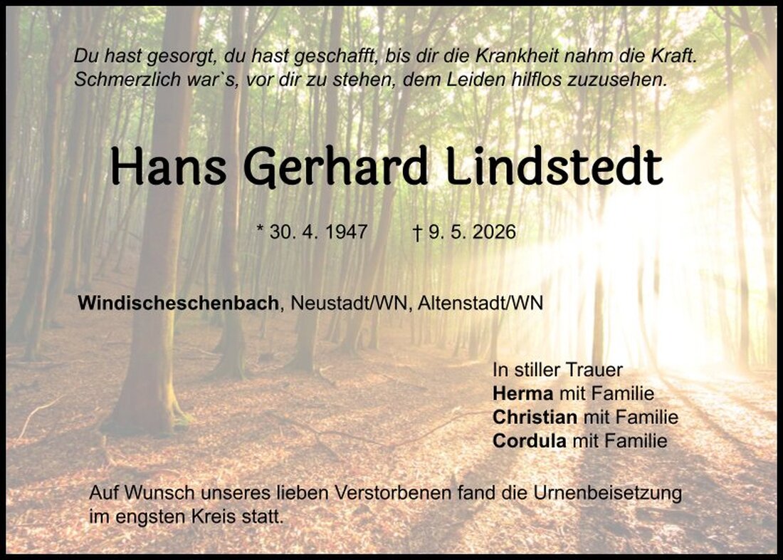 Begleitet durch: Bestattung Schmid - Neustadt/WN