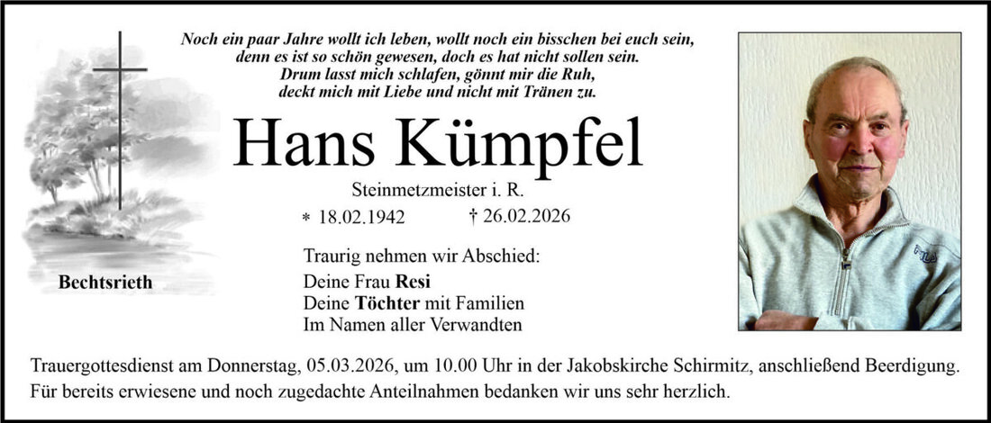 Begleitet durch: Bestattung Bauer - Weiden