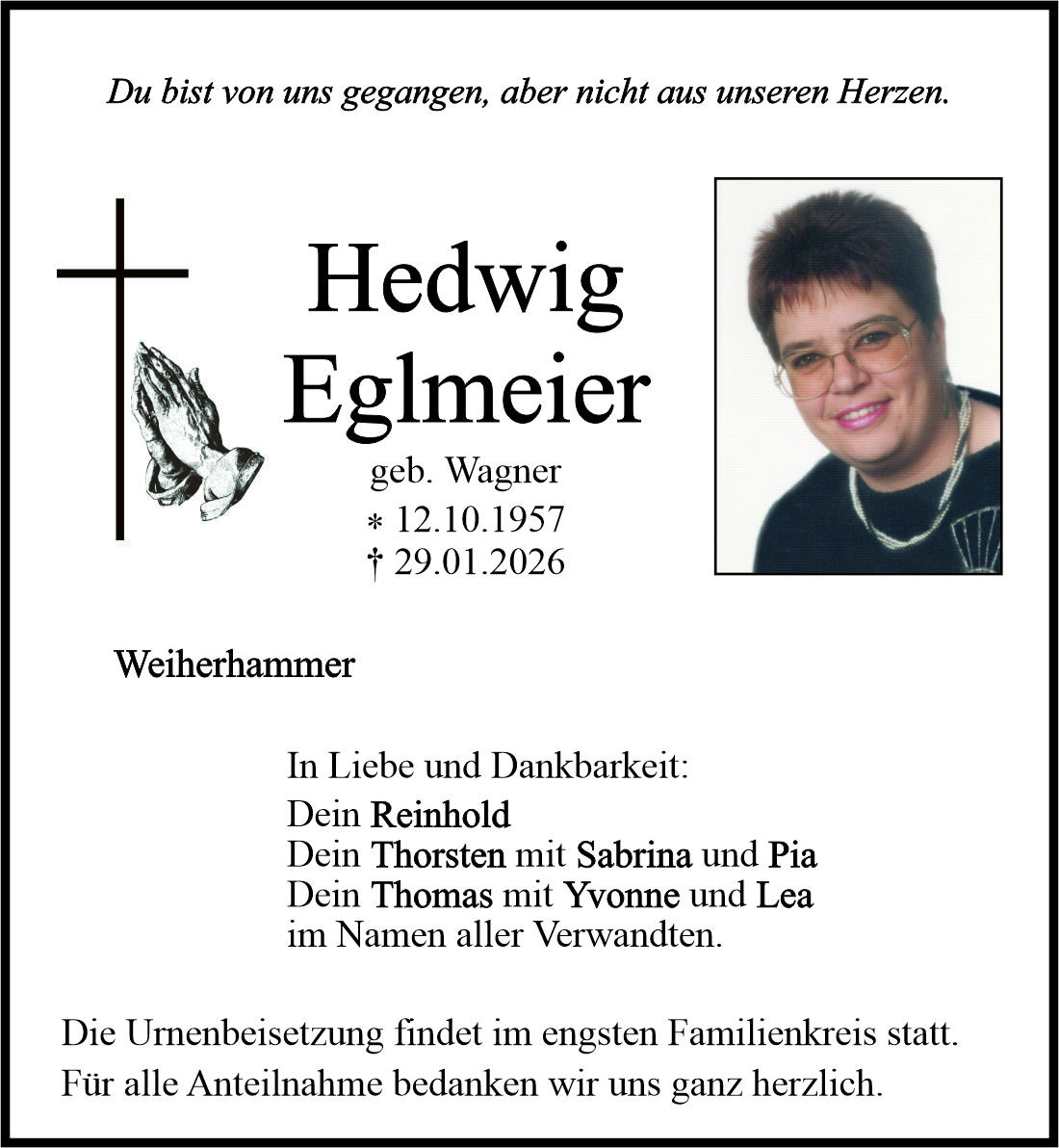 Begleitet durch: Bestattung Bauer - Weiden