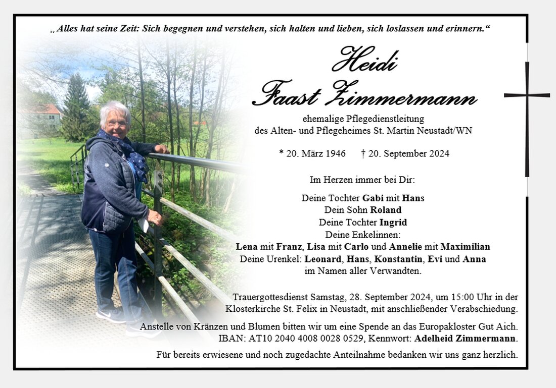 Begleitet durch: Bestattung Gronauer - Altenstadt/WN