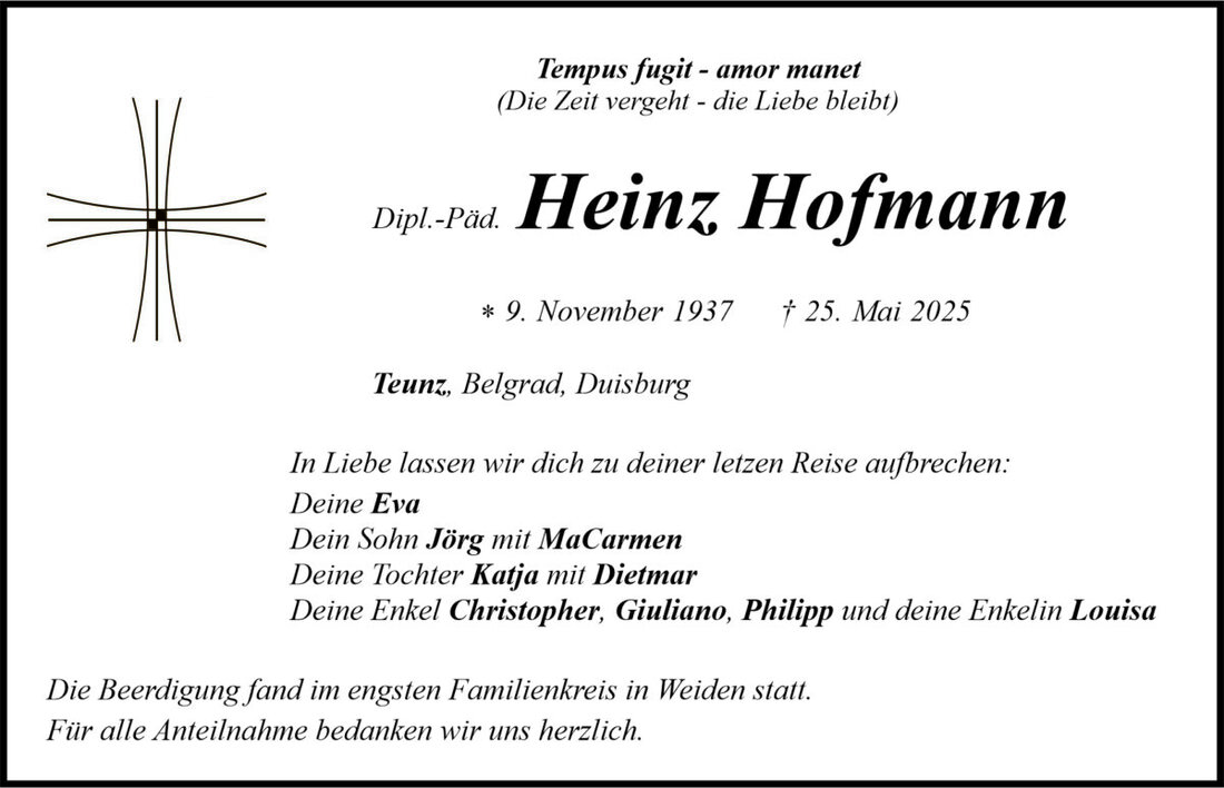 Begleitet durch: Bestattung Bauer - Weiden