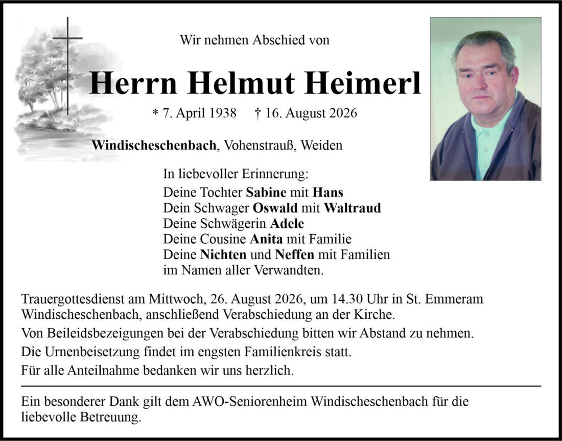 Begleitet durch: Bestattung Bauer - Weiden