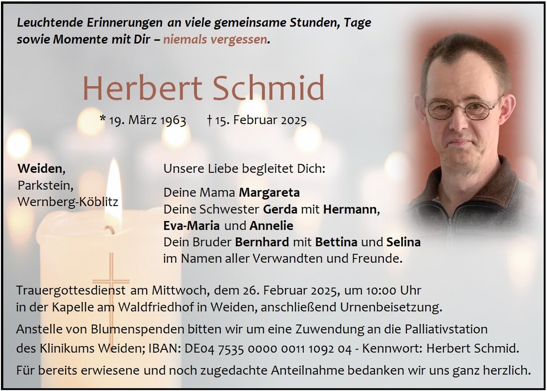 Begleitet durch: Bestattung Gronauer - Altenstadt/WN