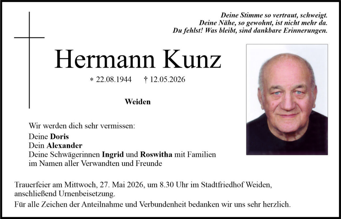 Begleitet durch: Bestattung Bauer - Weiden