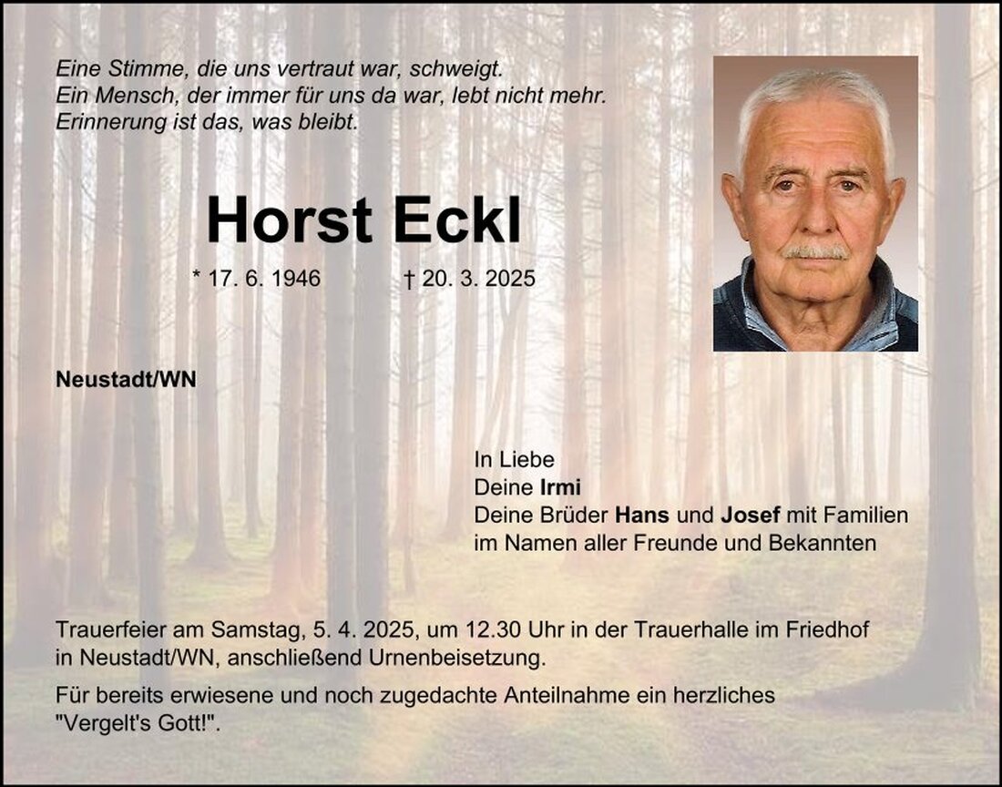 Begleitet durch: Bestattung Schmid - Neustadt/WN