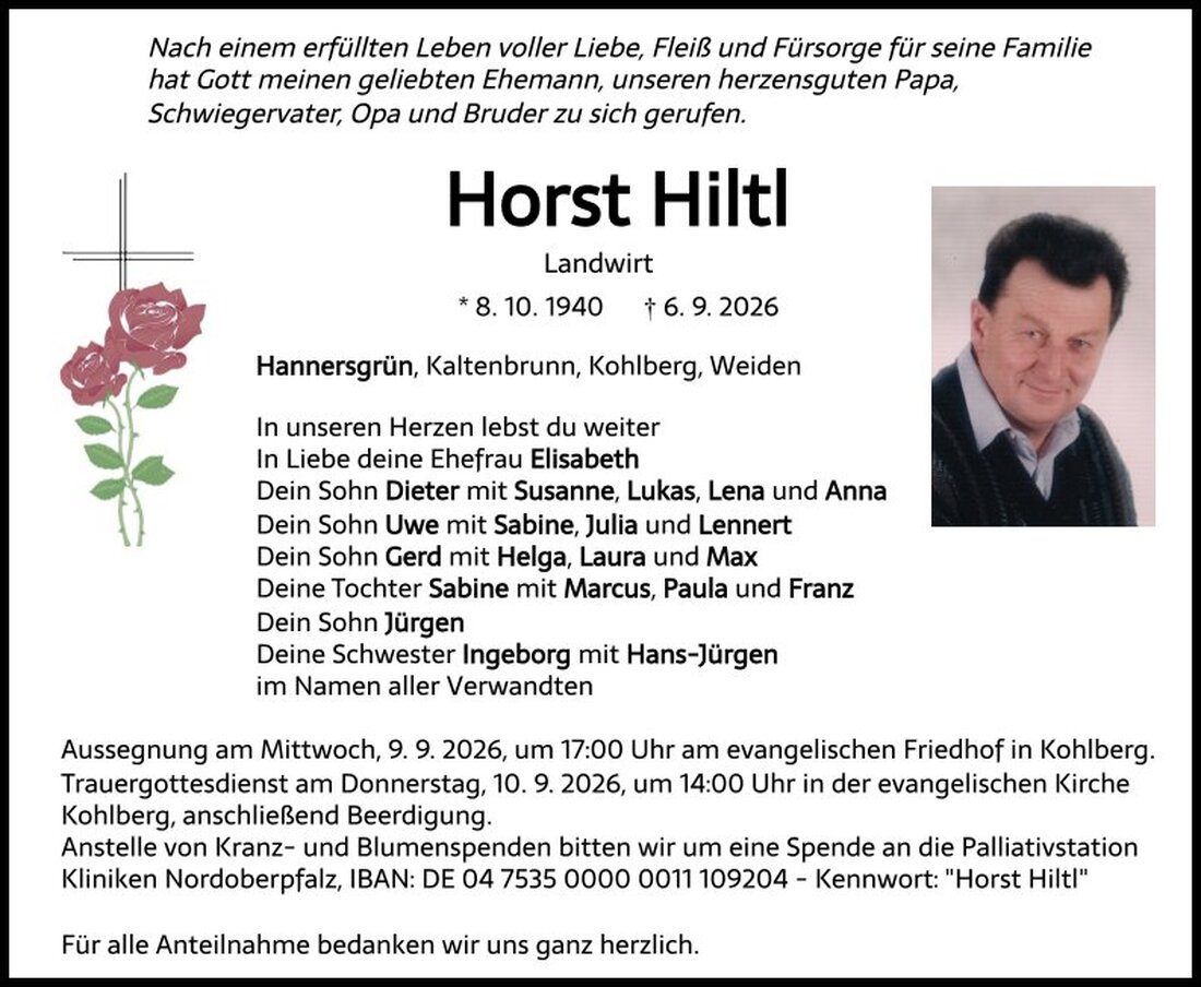 Begleitet durch: Bestattung Schmid - Neustadt/WN
