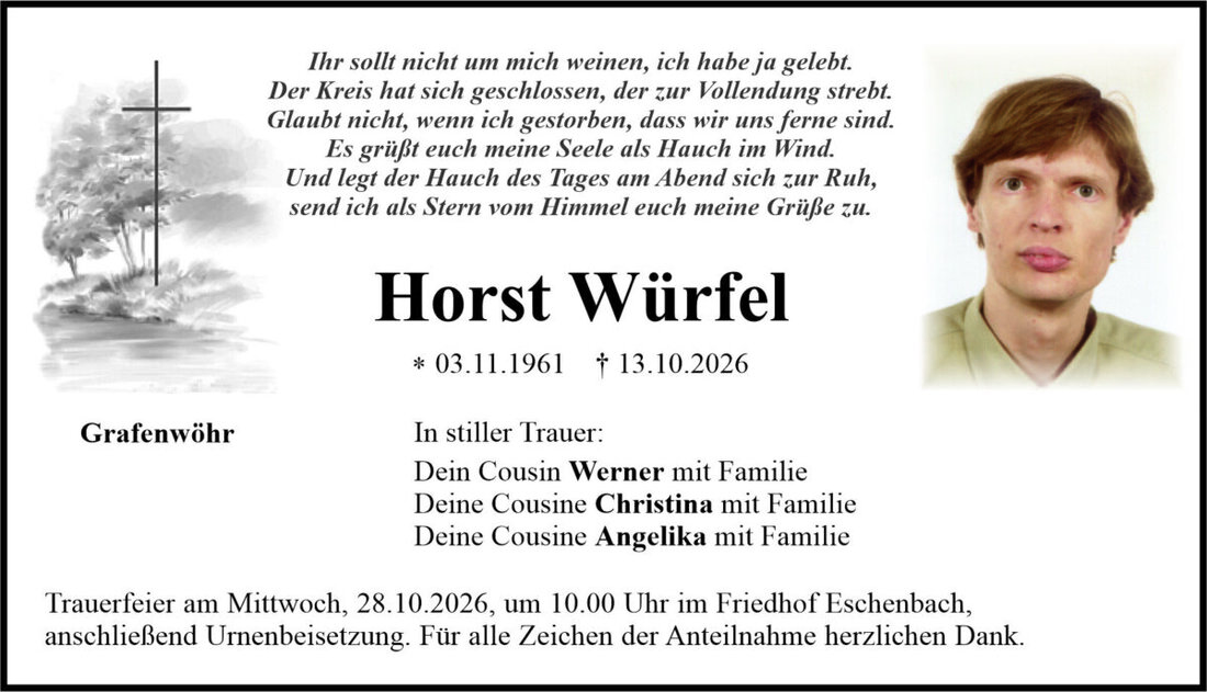 Begleitet durch: Bestattung Bauer - Weiden