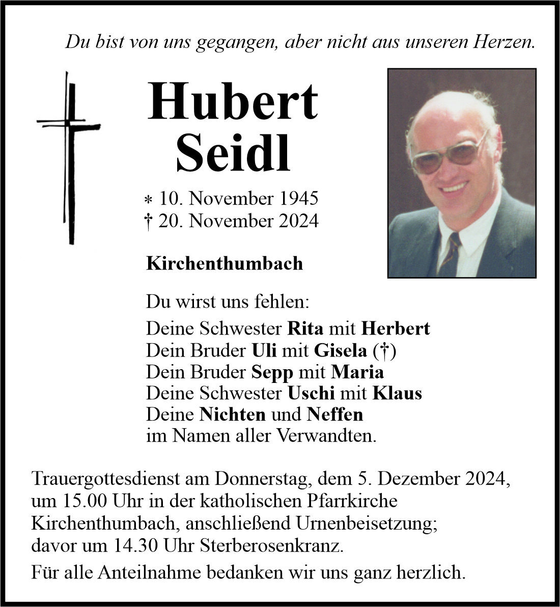 Begleitet durch: Bestattung Bauer - Weiden