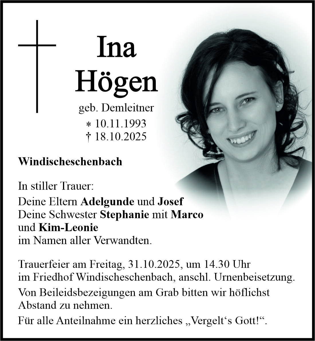 Begleitet durch: Bestattung Bauer - Weiden