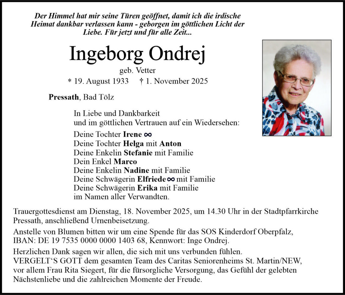 Begleitet durch: Bestattung Bauer - Weiden