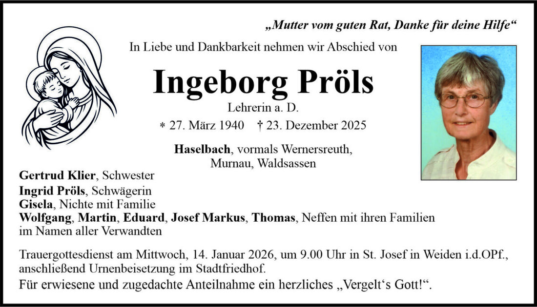 Begleitet durch: Bestattung Bauer - Weiden