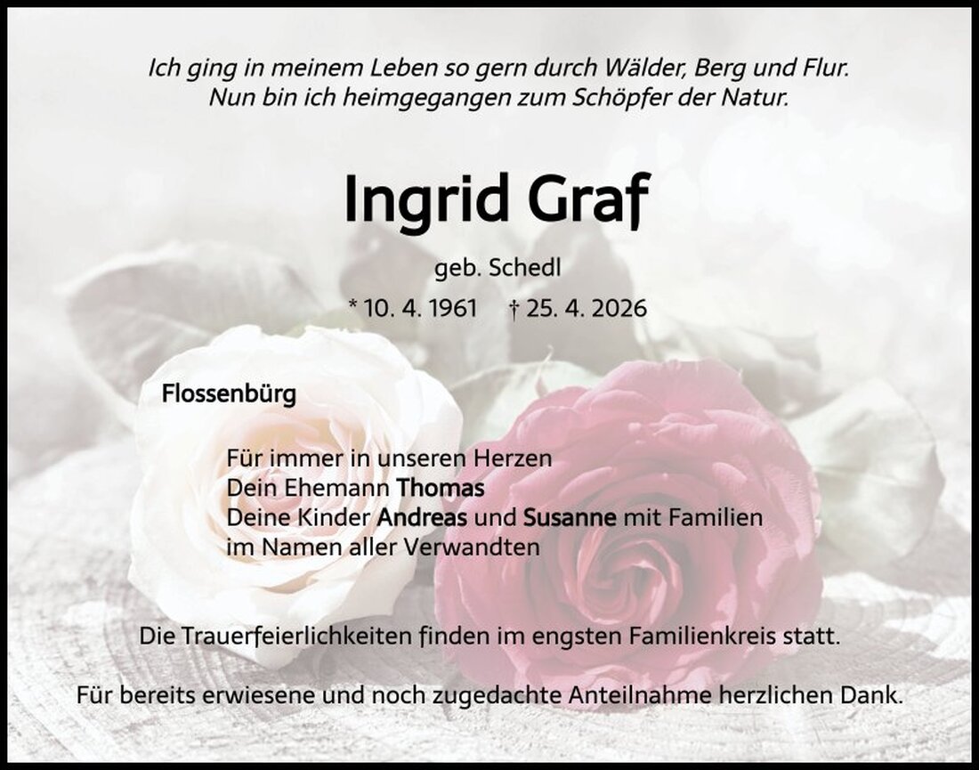 Begleitet durch: Bestattung Schmid - Neustadt/WN