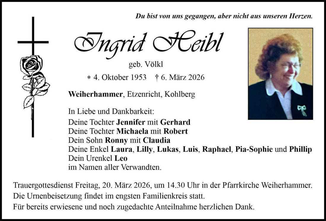 Begleitet durch: Bestattung Bauer - Weiden