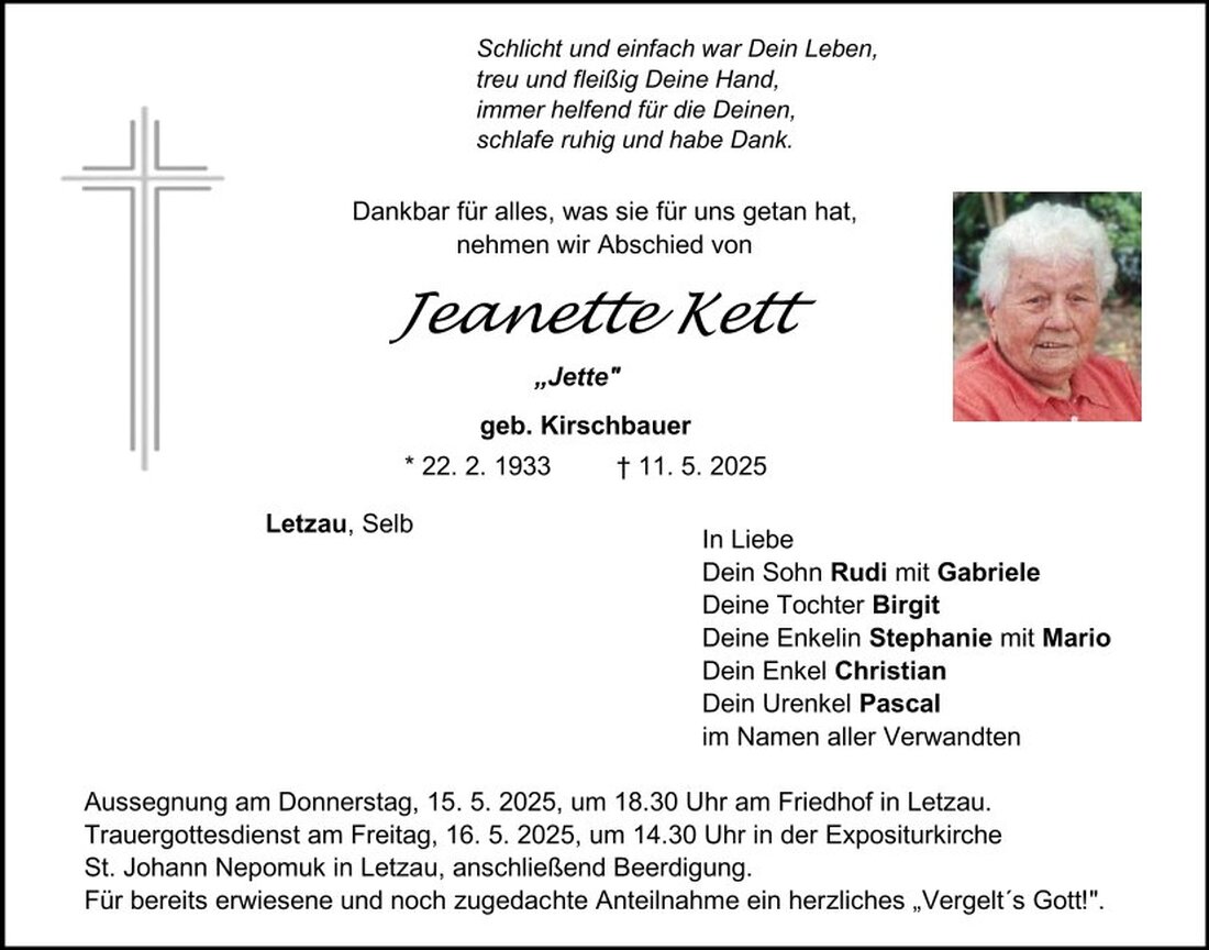 Begleitet durch: Bestattung Schmid - Neustadt/WN