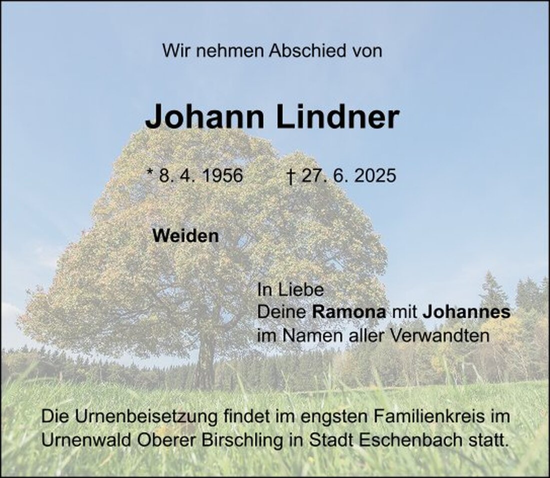 Begleitet durch: Bestattung Schmid - Neustadt/WN