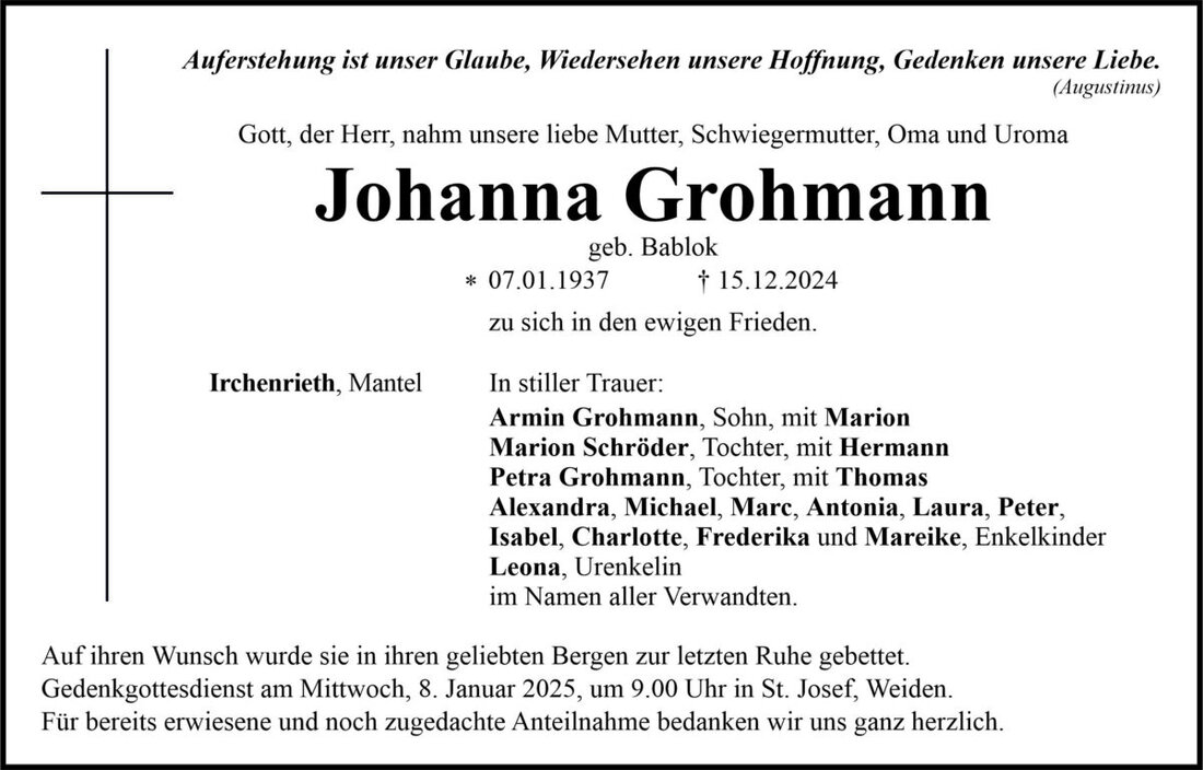 Begleitet durch: Bestattung Bauer - Weiden