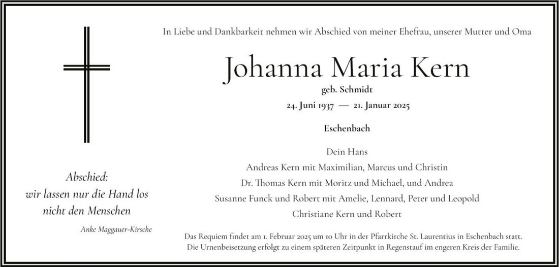 Begleitet durch: Bestattung Bauer - Weiden