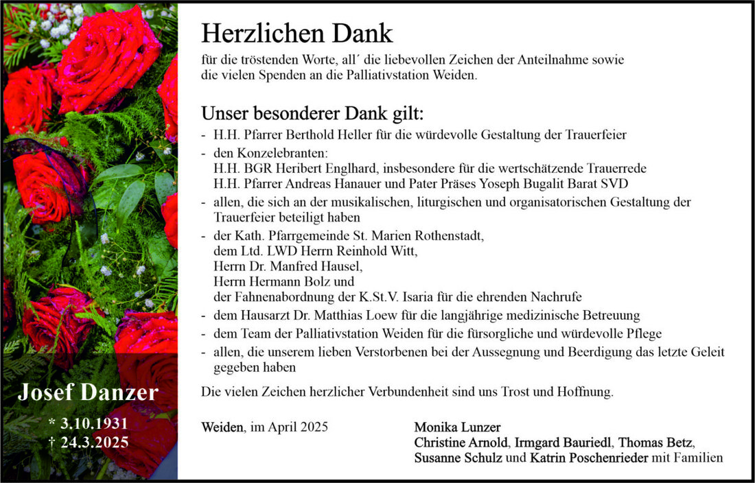 Begleitet durch: Bestattung Bauer - Weiden