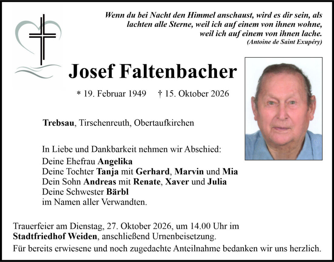 Begleitet durch: Bestattung Bauer - Weiden