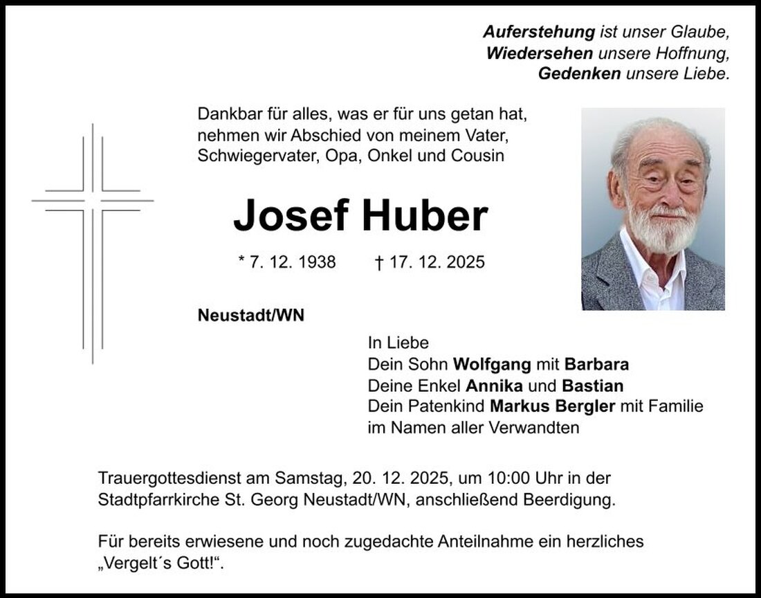 Begleitet durch: Bestattung Schmid - Neustadt/WN