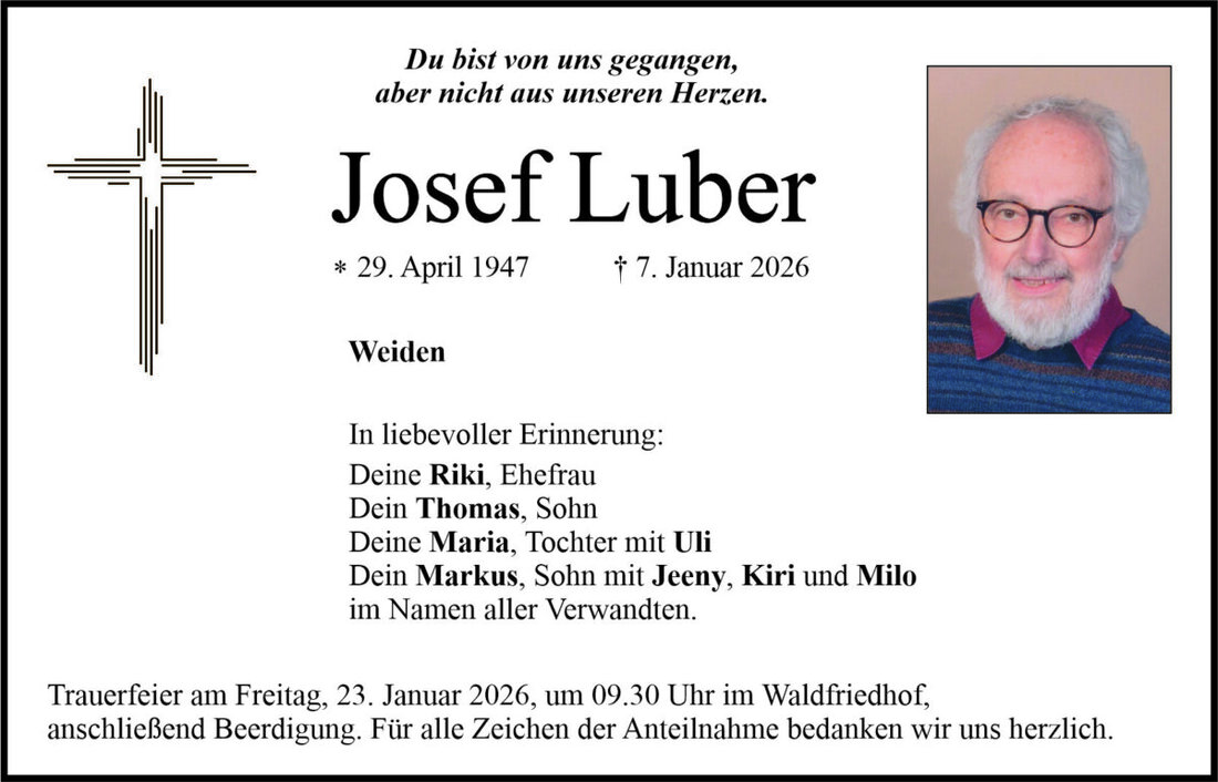 Begleitet durch: Bestattung Bauer - Weiden