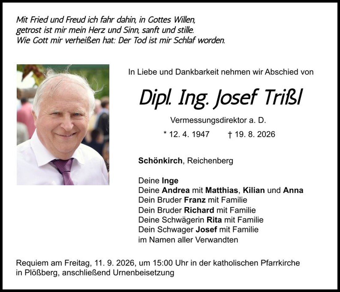 Begleitet durch: Bestattung Schmid - Neustadt/WN