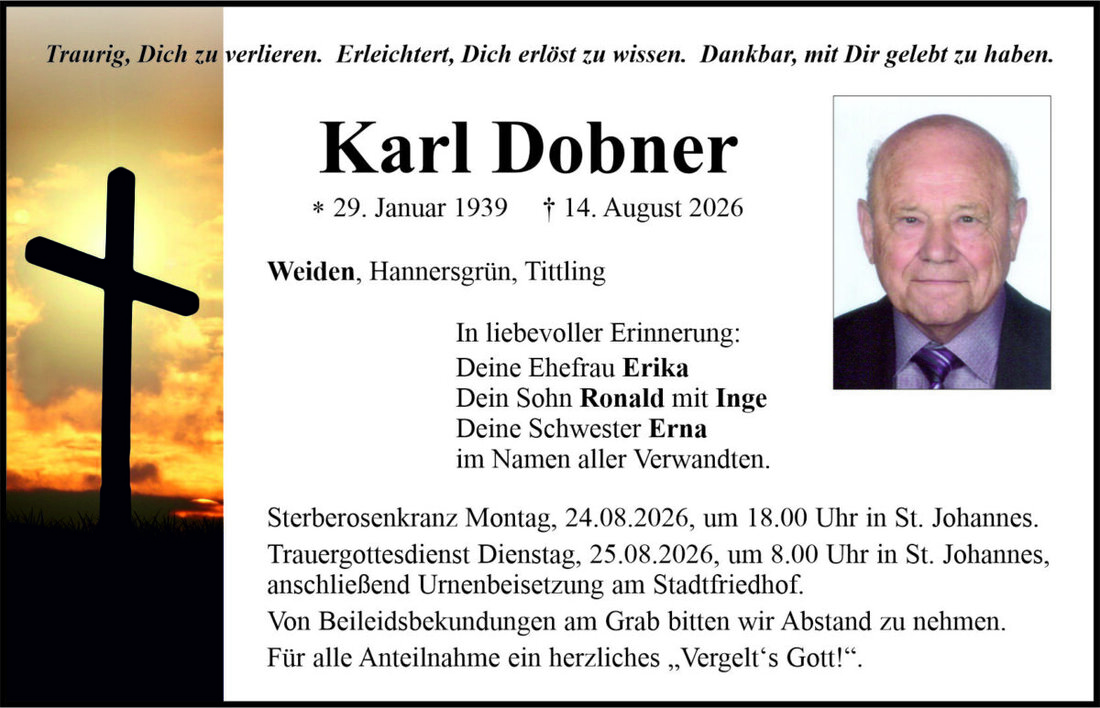 Begleitet durch: Bestattung Bauer - Weiden