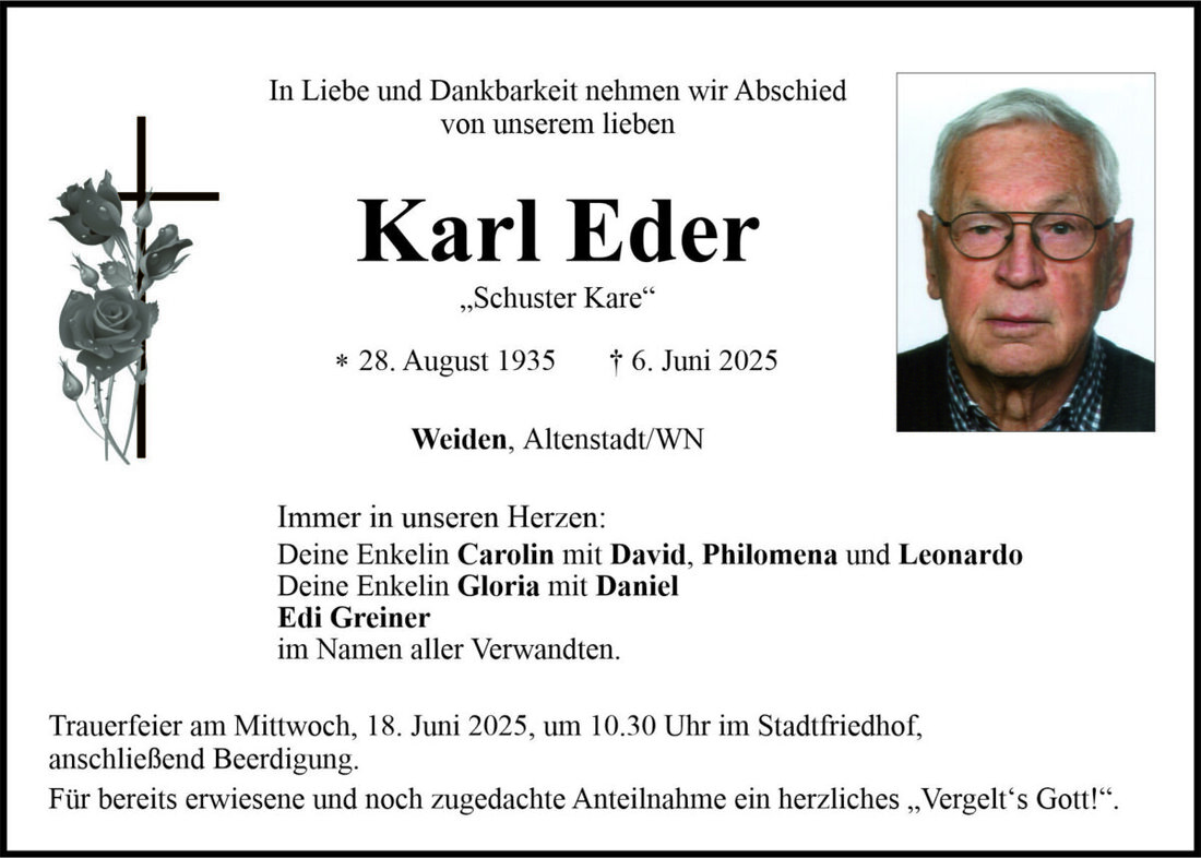 Begleitet durch: Bestattung Bauer - Weiden