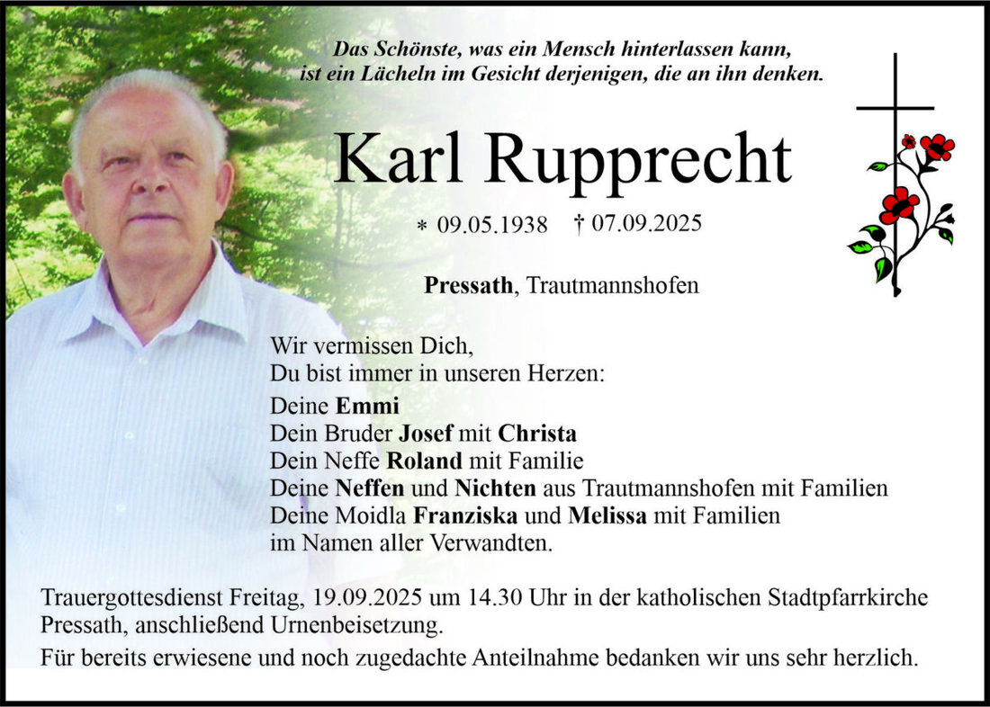 Begleitet durch: Bestattung Bauer - Weiden