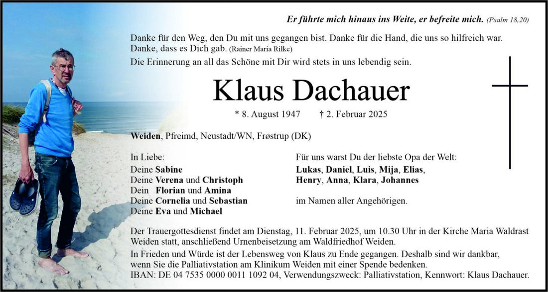 Begleitet durch: Bestattung Bauer - Weiden