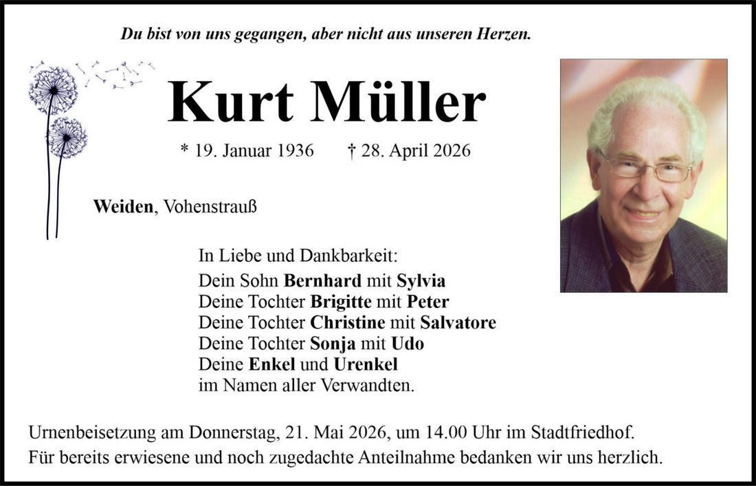 Begleitet durch: Bestattung Bauer - Weiden