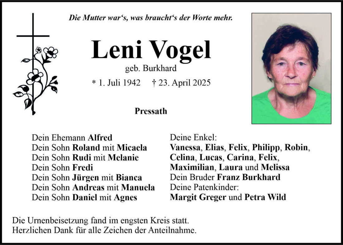 Begleitet durch: Bestattung Bauer - Weiden