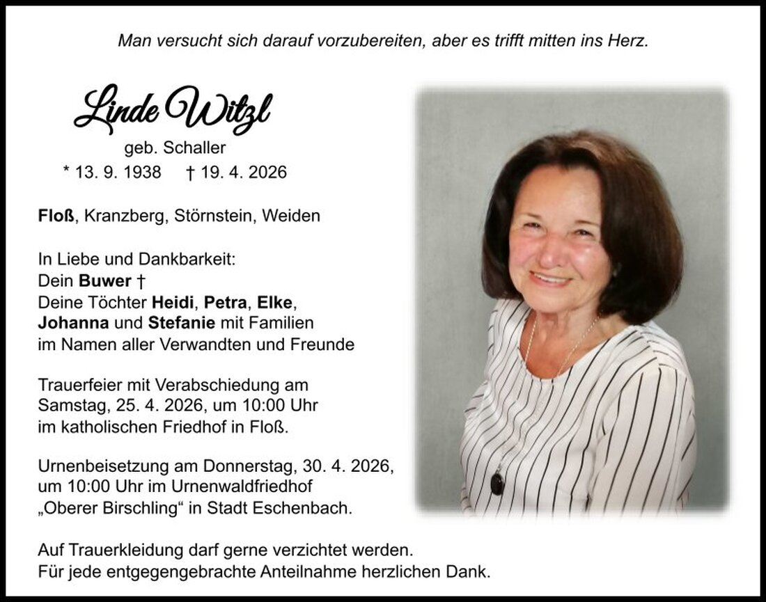 Begleitet durch: Bestattung Schmid - Neustadt/WN