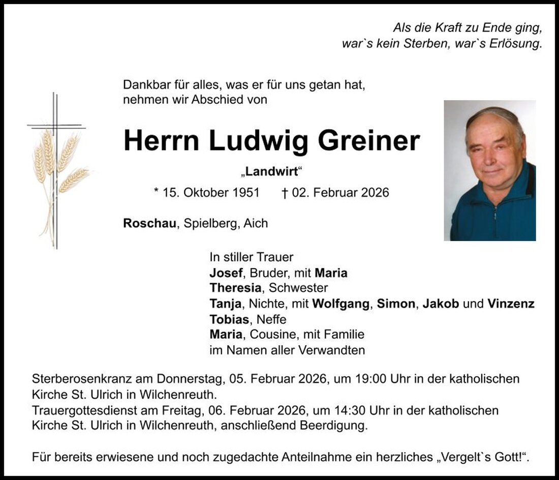 Begleitet durch: Bestattung Schmid - Neustadt/WN