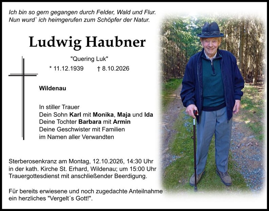 Begleitet durch: Bestattung Schmid - Neustadt/WN