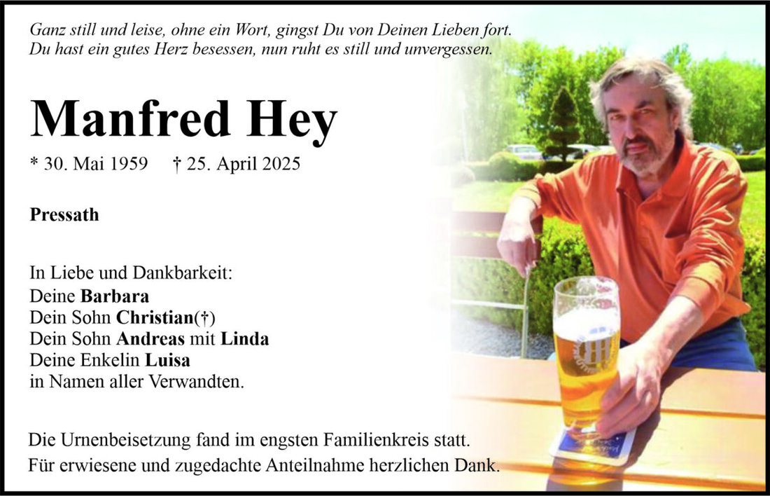 Begleitet durch: Bestattung Bauer - Weiden