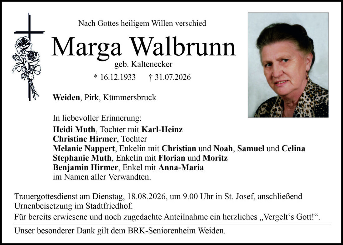 Begleitet durch: Bestattung Bauer - Weiden
