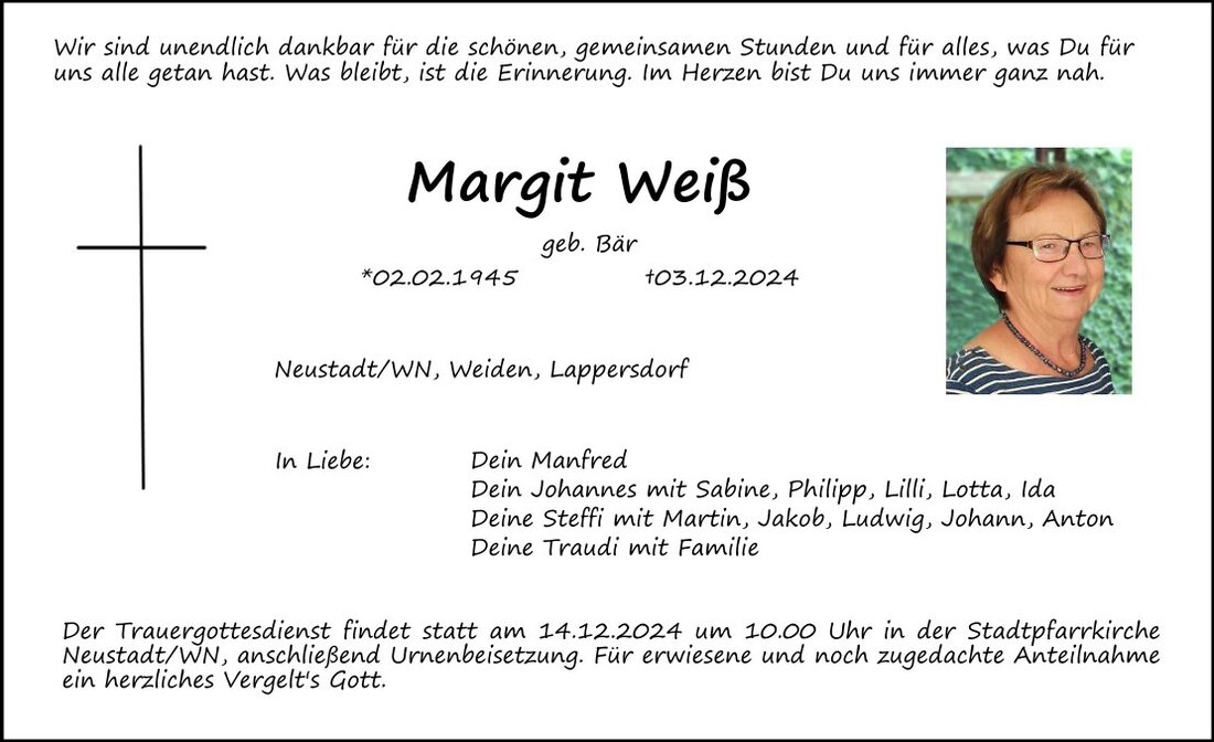 Begleitet durch: Bestattung Schmid - Neustadt/WN