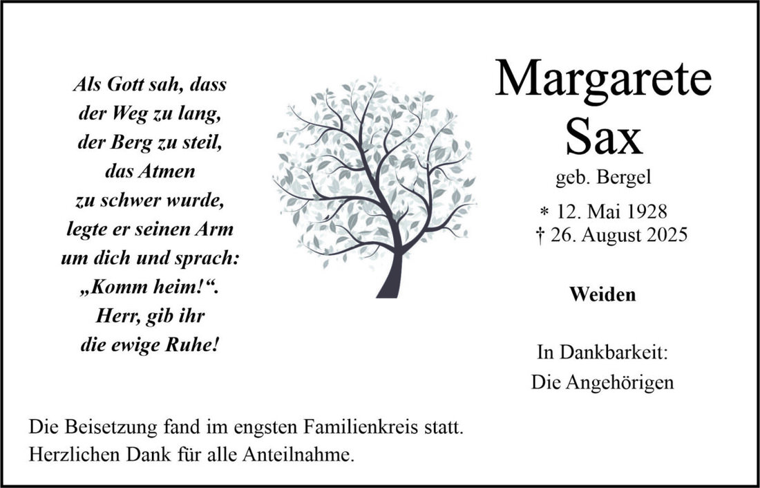 Begleitet durch: Bestattung Bauer - Weiden