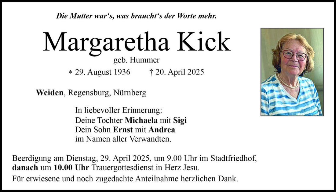 Begleitet durch: Bestattung Bauer - Weiden