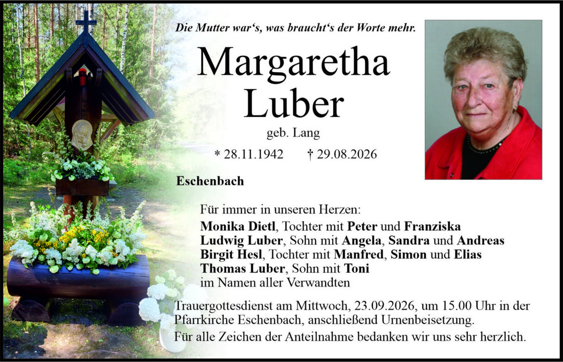 Begleitet durch: Bestattung Bauer - Weiden