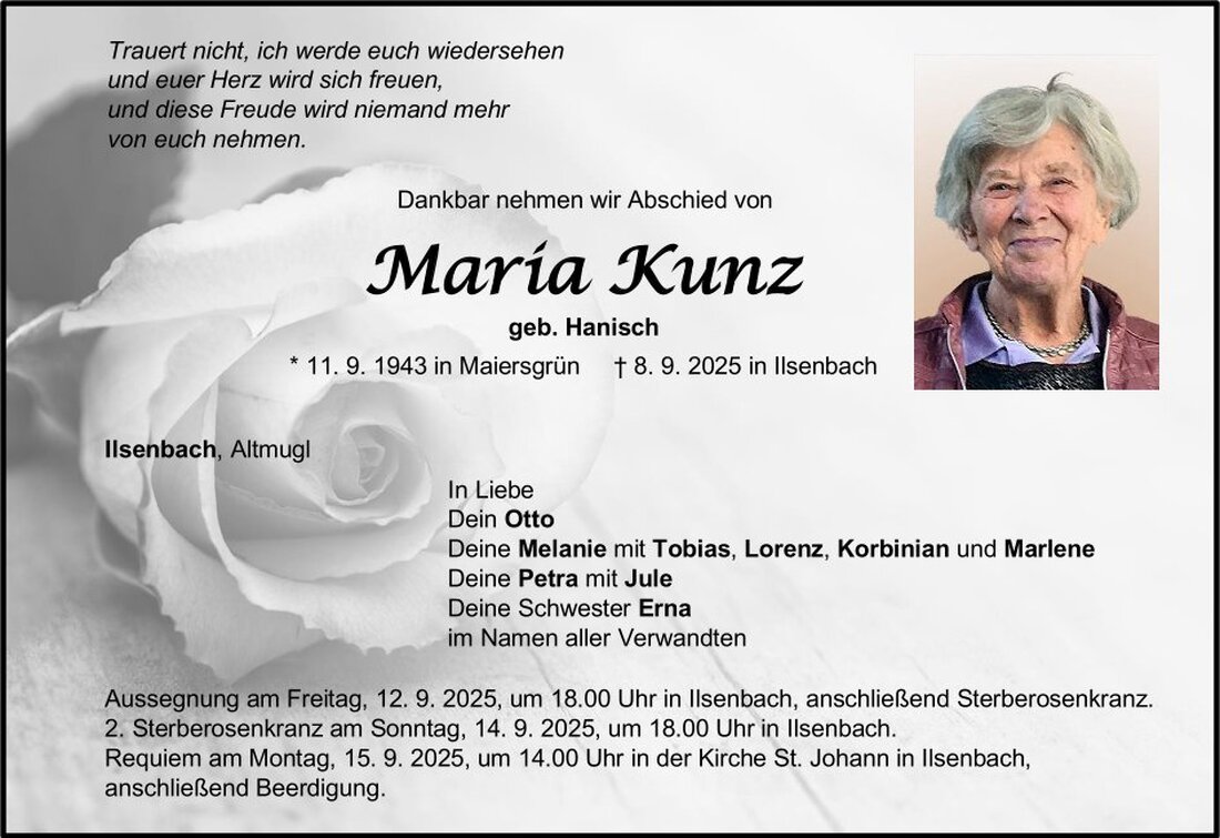 Begleitet durch: Bestattung Schmid - Neustadt/WN