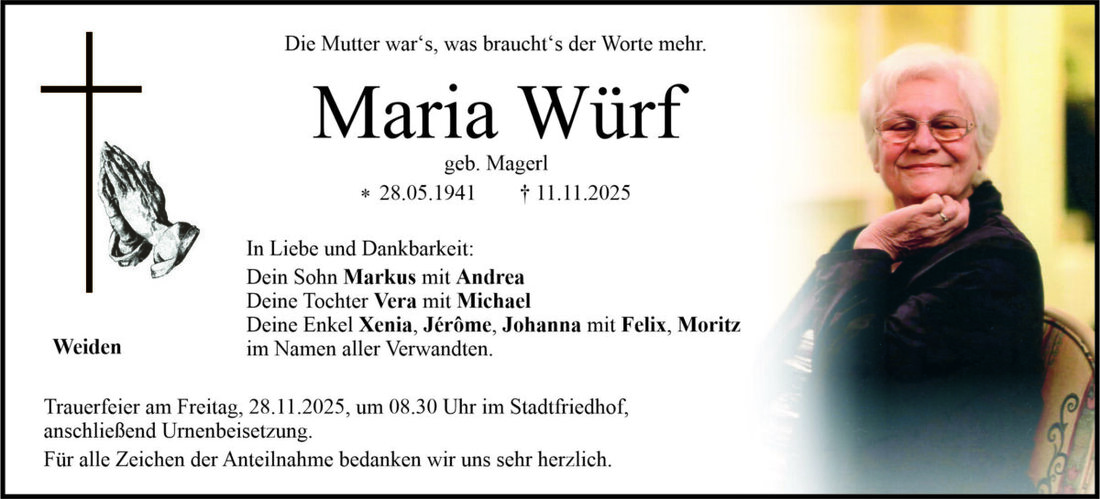 Begleitet durch: Bestattung Bauer - Weiden