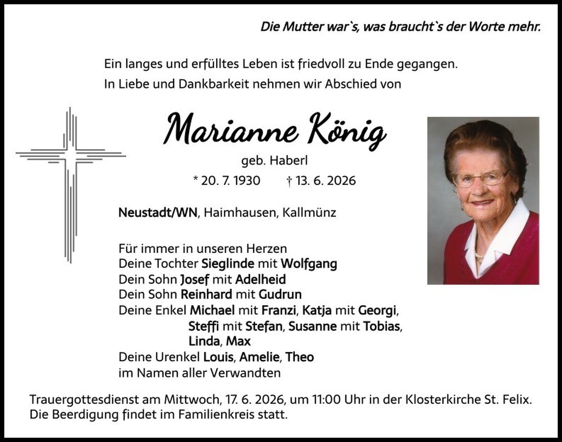 Begleitet durch: Bestattung Schmid - Neustadt/WN