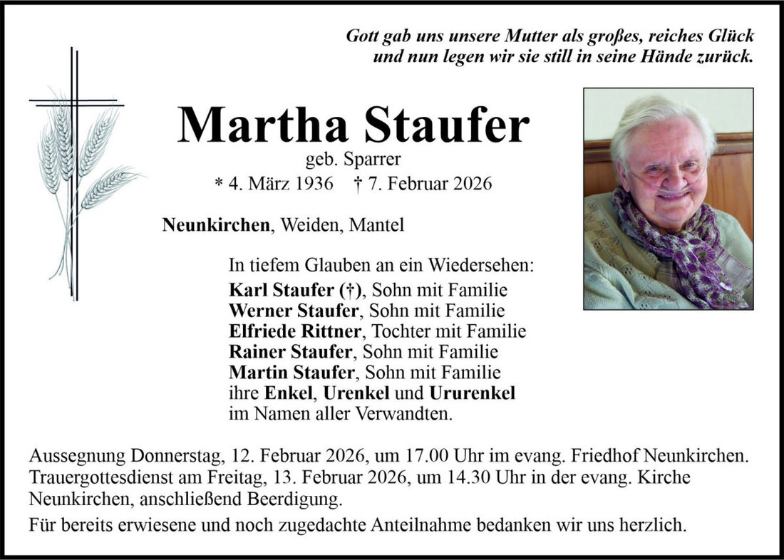 Begleitet durch: Bestattung Bauer - Weiden