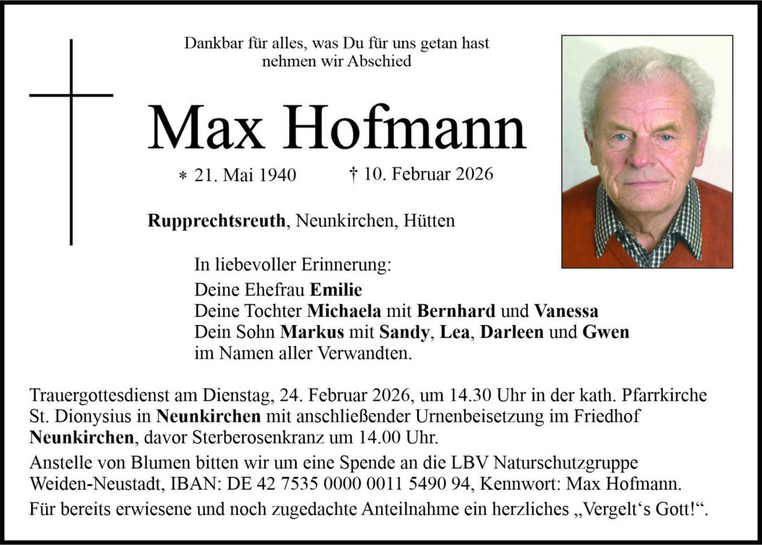 Begleitet durch: Bestattung Bauer - Weiden